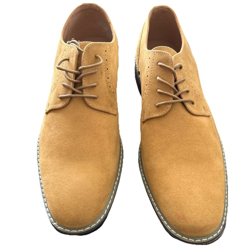 Mofri Men’s Dress Shoes Size 13 Vegan Leather Suede Tan Brown